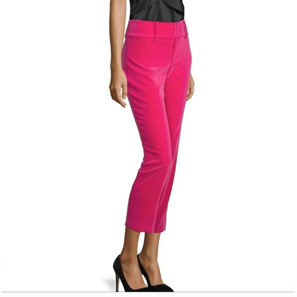 alice + olivia  slim velvet ankle pants Size 6 - Picture 6 of 12